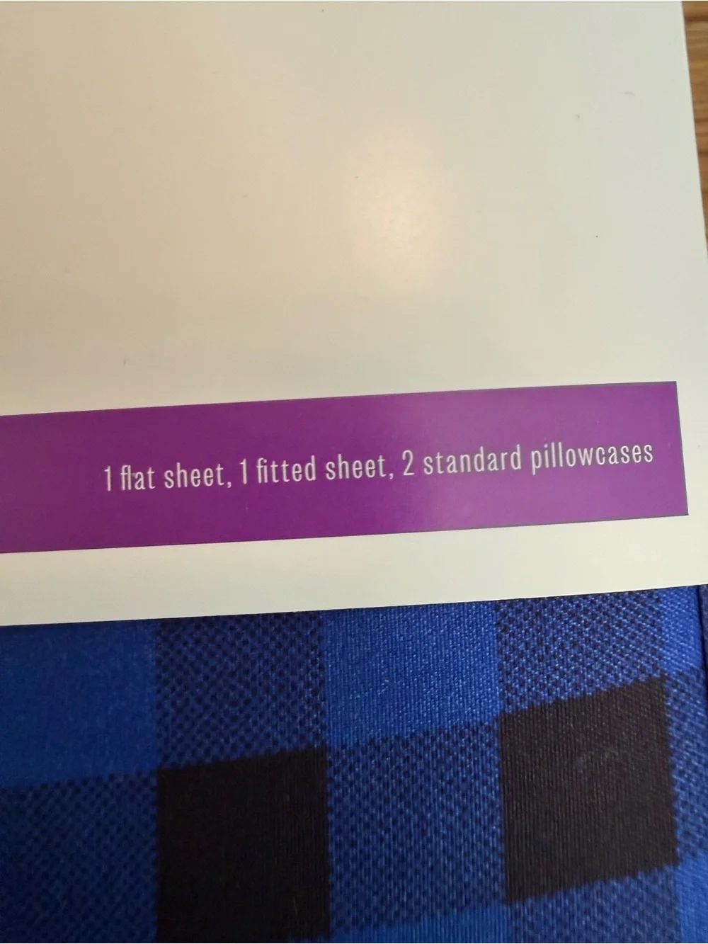 Room Essentials Queen Microfiber Sheet Set - Blue and Black Buffalo Plaid